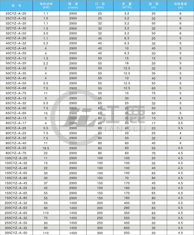 CYZ參數(shù)表_副本