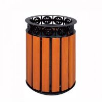 河南天祥 室外垃圾桶鋼木垃圾箱環保果皮箱（小區/公園/街道）